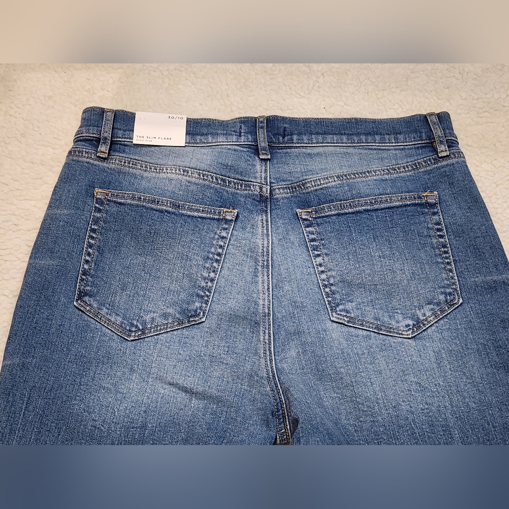 Loft The Slim Flare High Rise Jeans - Picture 3 of 9